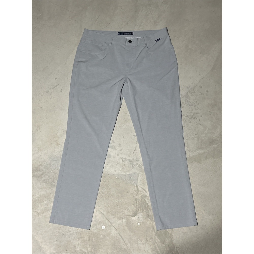 Fish Hippie Pants Men's SZ 36x30 Grey Bonita Chino 5 Pocket Stretch Casual Wick
